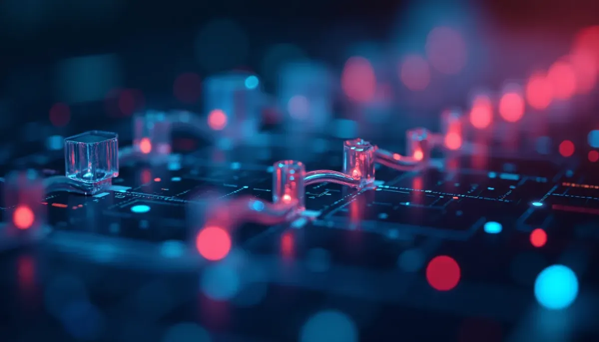 A split screen showing a rigid, grey concrete block labeled 'Traditional Library' versus a flexible, colorful organic structure labeled 'Headless Architecture'