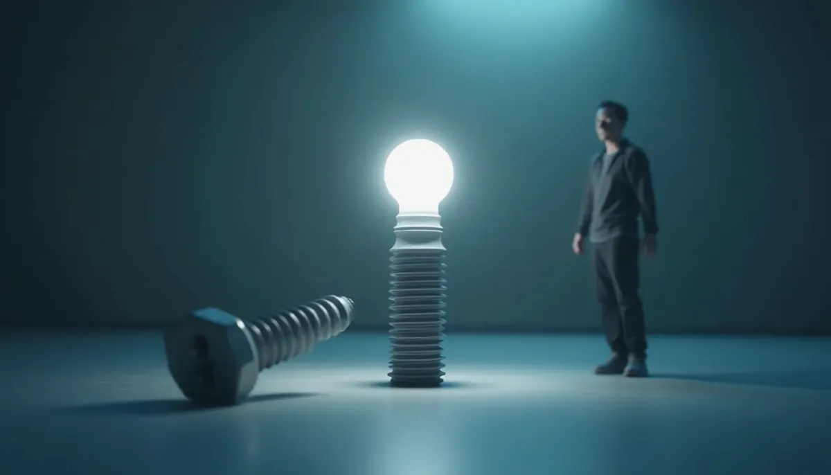 A minimalist illustration of a business owner trying to fit a square peg into a round hole, representing the frustration of rigid SaaS limitations and manual workarounds.