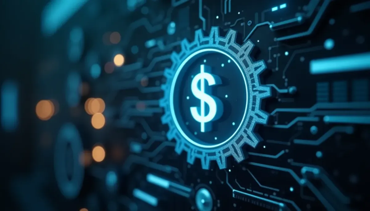 A conceptual graphic showing a gear turning into a dollar sign, representing the conversion of technical work into financial value through the R&D tax credit.